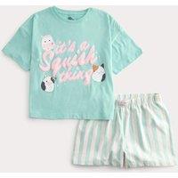 M&S Pure Cotton Squishmallows Pyjamas (5-16 Yrs) Blue