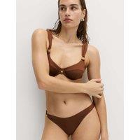 M&S Trim Detail Wired Bikini Top (A-DD) Chestnut