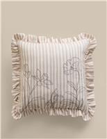 Pure Cotton Floral Embroidered Cushion