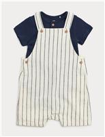 2 Piece Cotton Rich Romper Set (0-3 Yrs)