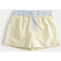 M&S Yellow Woven Checked Pyjama Shorts (6-16 Yrs) Yellow