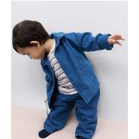 M&S 3 Piece Top & Bottom Outfit (0-5 Yrs) Blue Mix