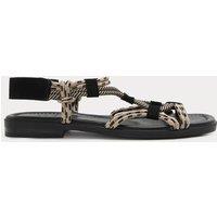 M&S Rope Detail Strappy Gladiator Sandals Black Mix