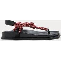 M&S Strappy Footbed Rope Detail Sandals Black Mix
