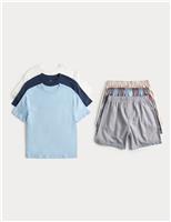 3 Pack Kids Cotton Rich Short Pyjama Set (6-16 Years)