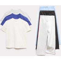 M&S 3 Pack Cotton Rich Pyjama Sets (6-16 Yrs) Grey