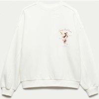M&S Cotton Rich Ice Cream Graphic Sweatshirt (6-16 Yrs) Ecru