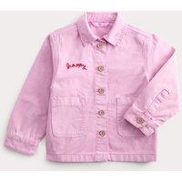 M&S Happy Embroidered Denim Jacket (2-10 Yrs) Magenta