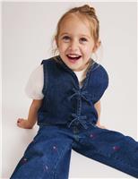 Tie Front Denim Waistcoat (2-10 Yrs)