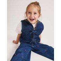 M&S Tie Front Denim Waistcoat (2-10 Yrs) Denim