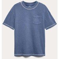 M&S Pure Cotton Pyjama Top (6-16 Yrs) Navy