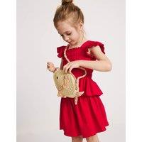 M&S 2 Piece Shirred Outfit (2-8 Yrs) Rouge