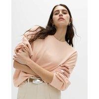 M&S Cotton Rich Garment Dye Sweatshirt Peach