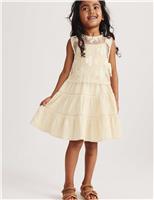 Pure Cotton Crochet Fish Sleeveless Dress (2-10 Yrs)