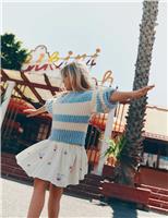 Cotton Rich Embroidered Mini Skirt (2-10 Yrs)