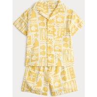 M&S Pure Cotton Patterned Pyjamas (1-8 Yrs) Yellow