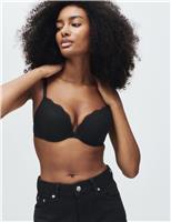 Jasmine Lace Wired Push Up Plunge Bra (A-E)