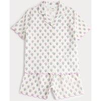 M&S Pure Cotton Floral Print Pyjamas (6-16 Yrs) Ivory Mix