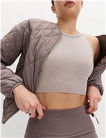 Round Neck Seamless Fitted Crop Top