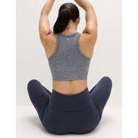 Goodmove Round Neck Seamless Fitted Crop Top Nightshade