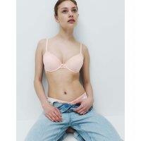 M&S Jasmine Lace Wired Demi Cup Bra (A-E) Soft Coral