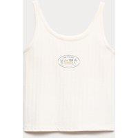 M&S Cotton Rich Pointelle Cami Top (6-16 Yrs) Ecru Mix