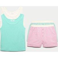 M&S 2 Pack Cotton Rich Patterned Short Pyjama Sets (6-16 Yrs) Multi