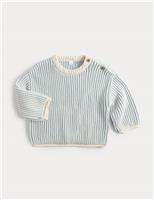 Pure Cotton Knitted Striped Jumper (0-5 Yrs)
