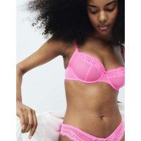 M&S Jasmine Lace Wired Balcony Bra A-E Pink Shimmer