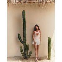 M&S Cotton Rich Fold Over Mini Skort (6-16 Yrs) Ivory