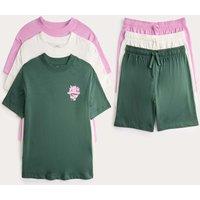 M&S 3 Pack Graphic Short Pyjama Sets (6-16 Yrs) Multi