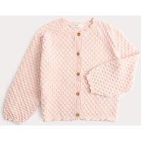M&S Pure Cotton Pointelle Cardigan (2-8 Yrs) Pale Pink