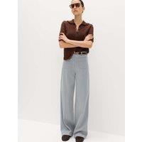 M&S Patch Pocket Straight Leg Trousers Soft Blue