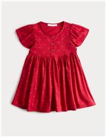 Pure Cotton Polka Dot Dress (2-10 Yrs)