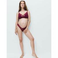 M&S Jasmine Lace Non Wired Maternity Nursing Bra B-H Dark Raspberry
