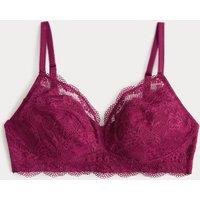 M&S Jasmine Lace Non Wired Post Surgery Bra (A-E) Dark Raspberry