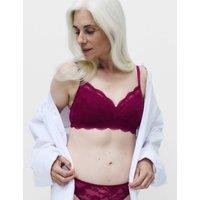 M&S Jasmine Lace Non Wired Post Surgery Bra A-E Dark Raspberry