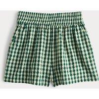 M&S Pure Cotton Gingham Shorts (6-16 Years) Dark Green Mix