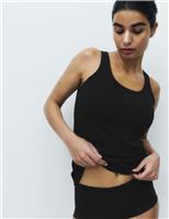 M&S Cotton Rich Secret Support Bra Vest Buttermilk