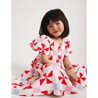 M&S Cotton Rich Patchwork Dress (2-10 Yrs) Multi