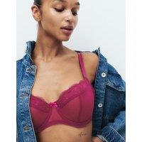 M&S Jasmine Lace Wired Balcony Bra F-H Dark Raspberry