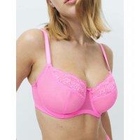 M&S Jasmine Lace Wired Balcony Bra F-H Pink Shimmer