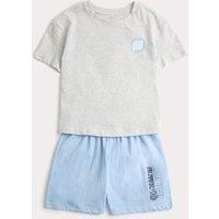 M&S Pure Cotton Car Graphic Pyjamas (12 Mths - 8 Yrs) Grey Mix