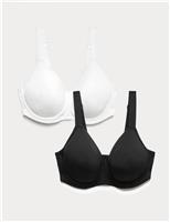 2pk Ultimate Support Wired Sports Bras (A-H)