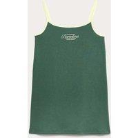 M&S Strappy Cotton Rich Cami Dress (6-16 Yrs) Pine Green