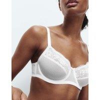 M&S Jasmine Lace Wired Minimiser Bra C-H White