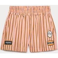 M&S Pure Cotton McLaren Striped Shorts (6-16 Yrs) Orange Mix