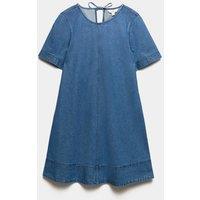 M&S Pure Cotton Denim Mini T-Shirt Dress Medium Indigo