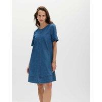 M&S Pure Cotton Denim Mini T-Shirt Dress Medium Indigo