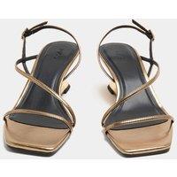 M&S Mirrored Strappy Wedge Heeled Sandals Bronze